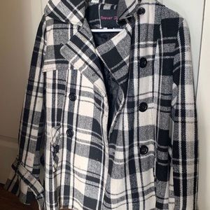 Black and white coat